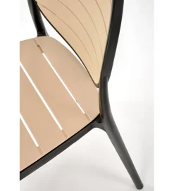 Halmar Krzesło ogrodowe K529 83 cm czarne naturalne