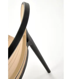Halmar Krzesło ogrodowe K529 83 cm czarne naturalne
