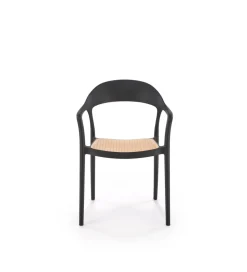 Halmar Krzesło ogrodowe K530 80 cm czarne naturalne