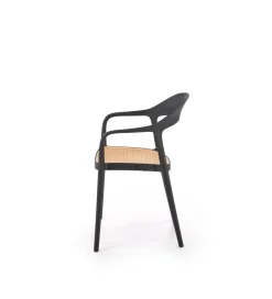 Halmar Krzesło ogrodowe K530 80 cm czarne naturalne