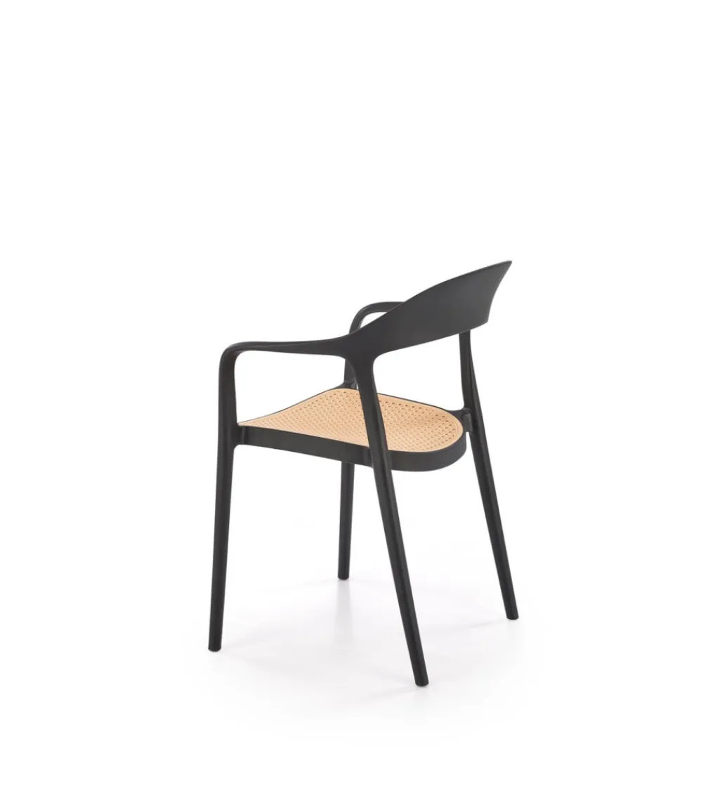 Halmar Krzesło ogrodowe K530 80 cm czarne naturalne