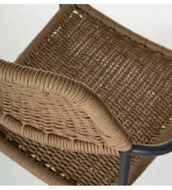 Zona-Design Krzesło ogrodowe MILOS naturalne czarne