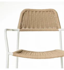 Zona-Design Krzesło ogrodowe MILOS naturalne białe