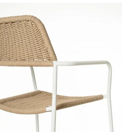 Zona-Design Krzesło ogrodowe MILOS naturalne białe