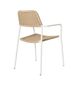Zona-Design Krzesło ogrodowe MILOS naturalne białe