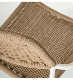 Zona-Design Krzesło ogrodowe MILOS naturalne białe