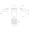 Zona-Design Krzesło ogrodowe NADIA 81 cm białe