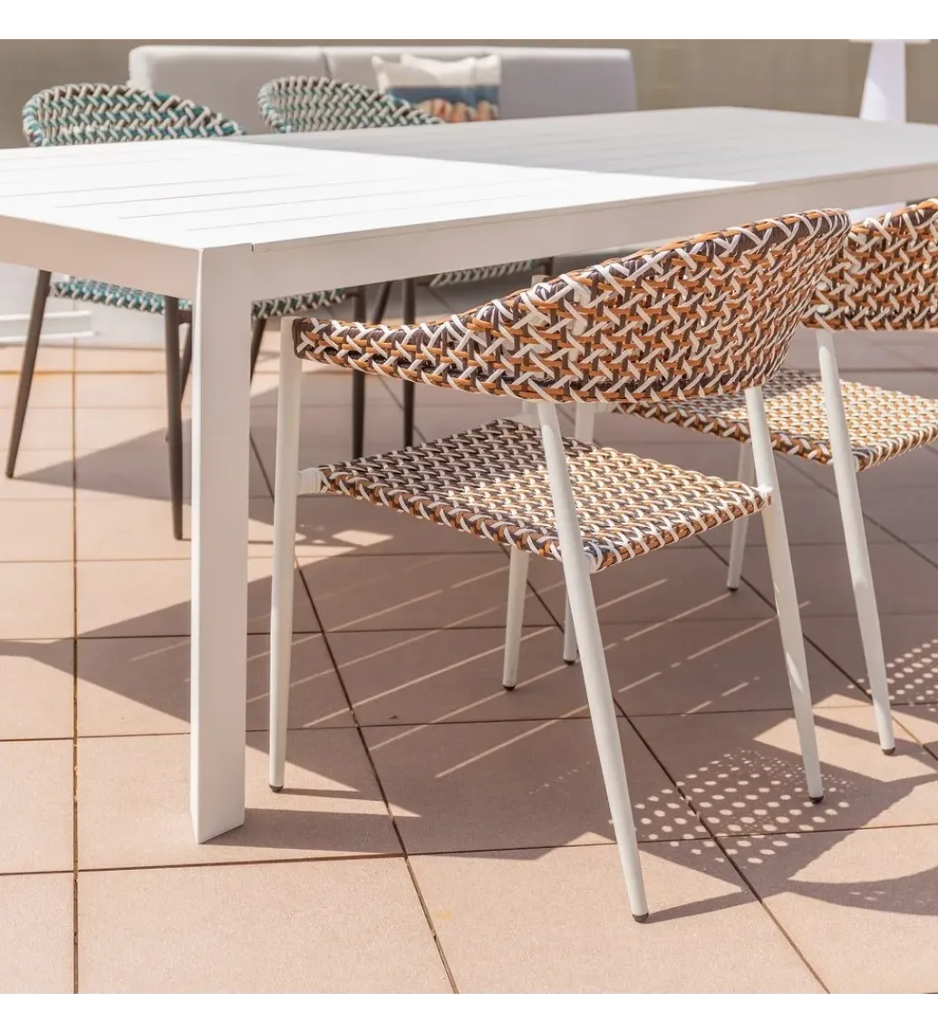 Zona-Design Krzesło ogrodowe NADIA 81 cm białe