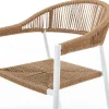 Zona-Design Krzesło ogrodowe NESKA 80 cm białe naturalne