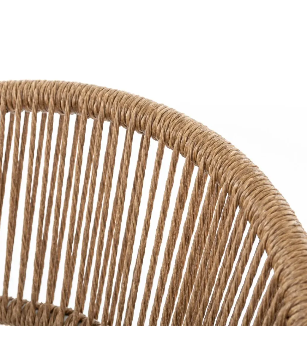 Zona-Design Krzesło ogrodowe NESKA 80 cm białe naturalne