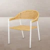 Zona-Design Krzesło ogrodowe NIVA 80 cm białe naturalne