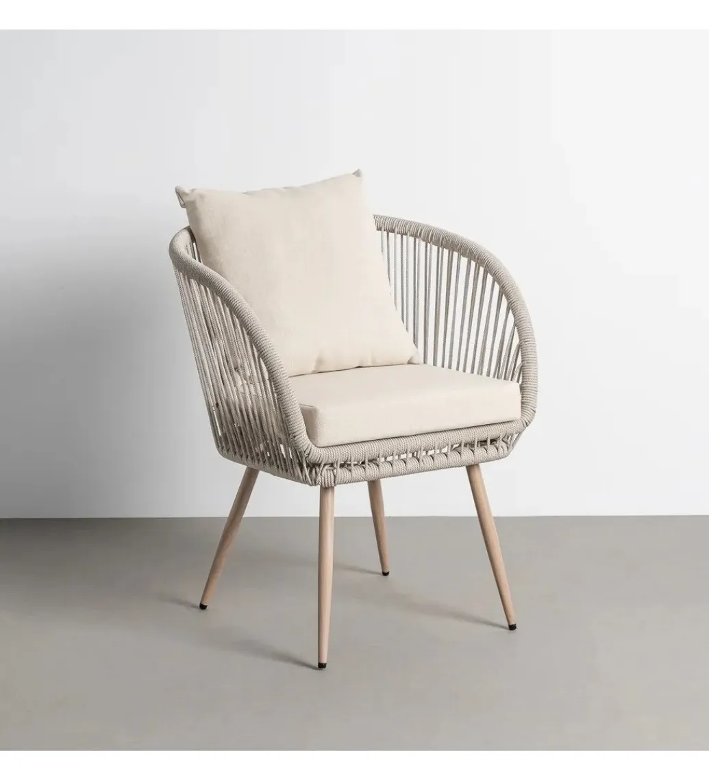 Zona-Design Krzesło ogrodowe PACAREKKO 80 cm szarobrązowe