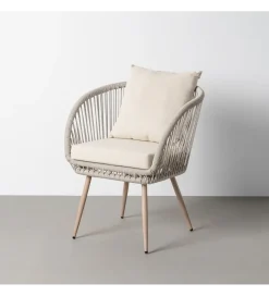 Zona-Design Krzesło ogrodowe PACAREKKO 80 cm szarobrązowe