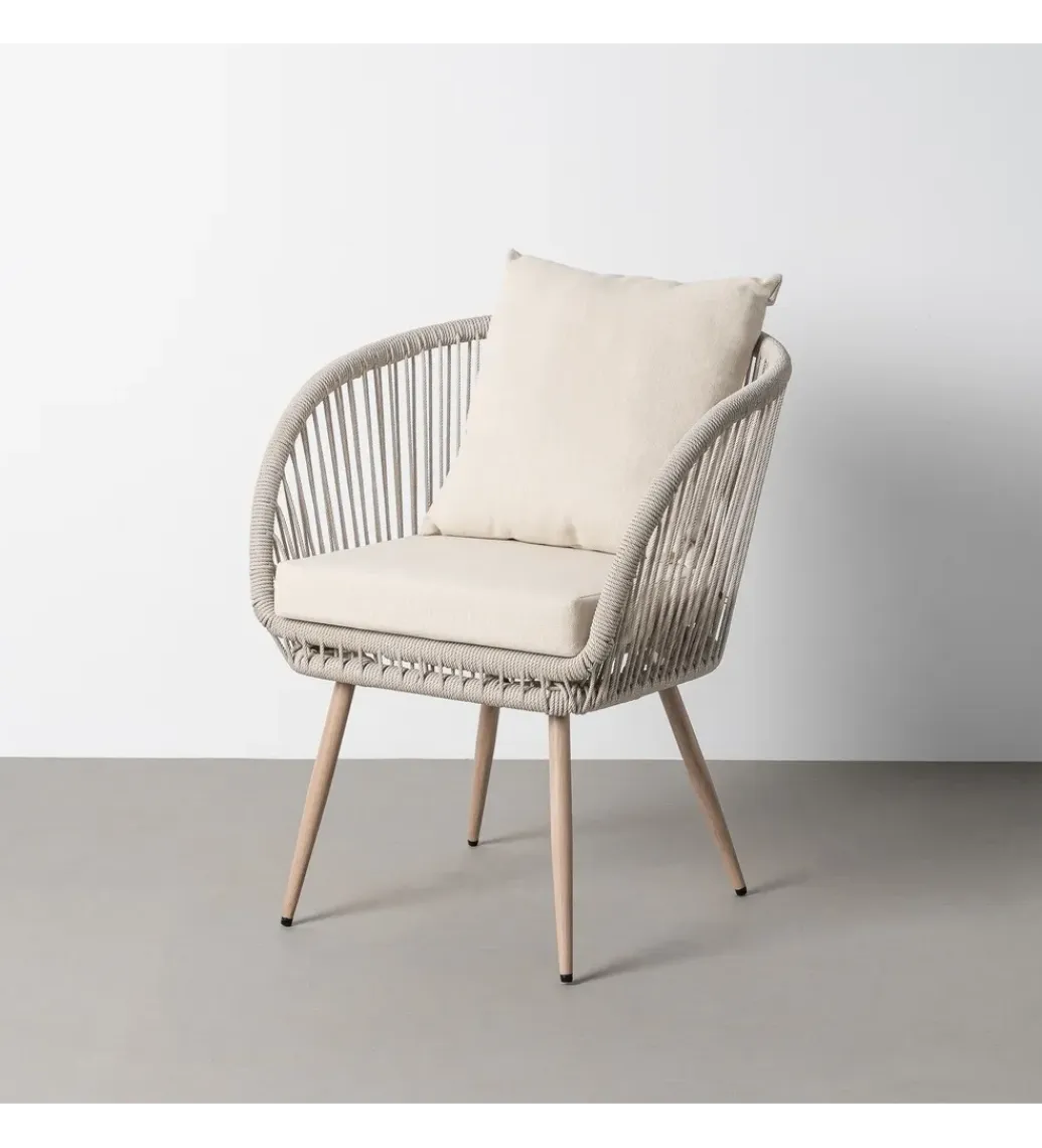 Zona-Design Krzesło ogrodowe PACAREKKO 80 cm szarobrązowe