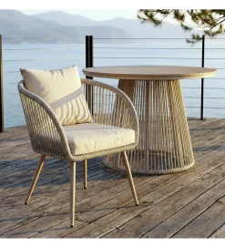 Zona-Design Krzesło ogrodowe PACAREKKO 80 cm szarobrązowe