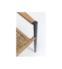 KARE Krzesło ogrodowe PALMA 78 cm czarne naturalne