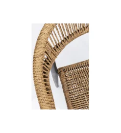 KARE Krzesło ogrodowe PALMA 78 cm czarne naturalne