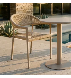 Zona-Design Krzesło ogrodowe PODERAN 76 cm beżowe