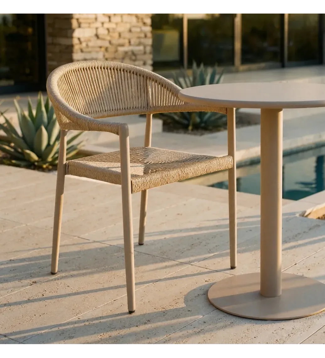 Zona-Design Krzesło ogrodowe PODERAN 76 cm beżowe
