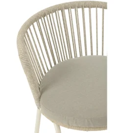 J-Line Krzesło ogrodowe TOA 75 cm szare