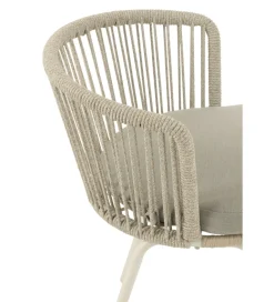J-Line Krzesło ogrodowe TOA 75 cm szare