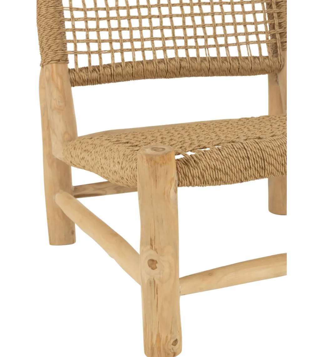 J-Line Krzesło ogrodowe VITA 85 cm naturalne