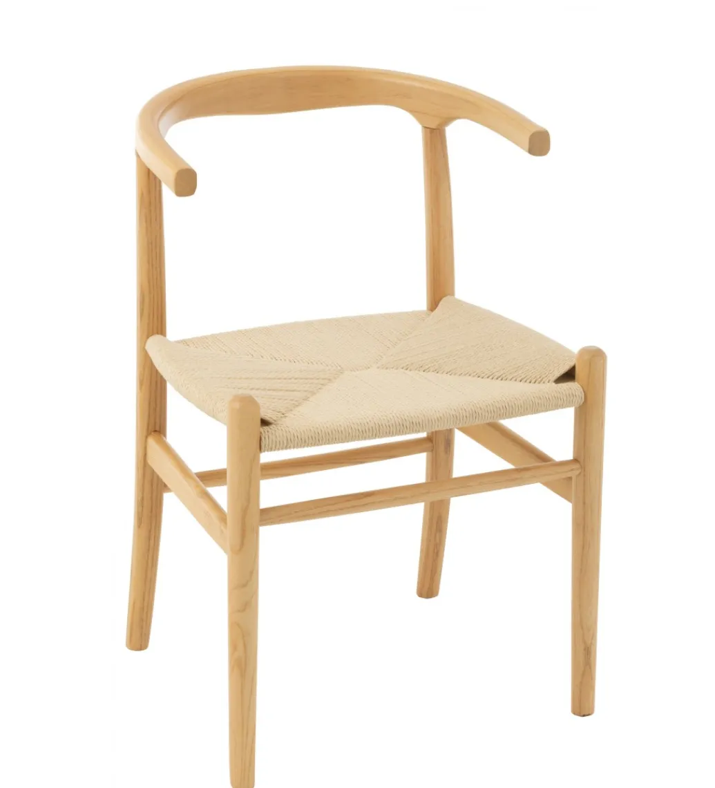 J-Line Krzesło TOON 79 cm drewno bukowe naturalne