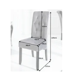 Invicta Interior Krzesło Valentino szare