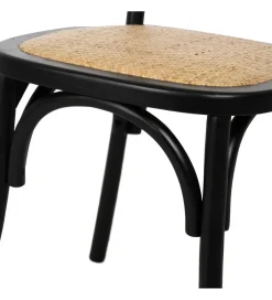 Zona-Design Krzesło YUMO  z drewna wiązowego czarne