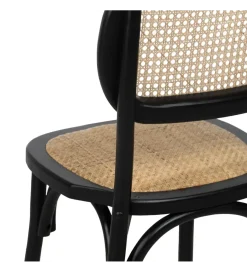 Zona-Design Krzesło YUMO  z drewna wiązowego czarne