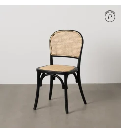 Zona-Design Krzesło YURO z drewna wiązowego czarne