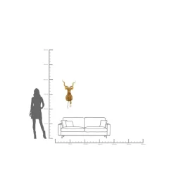 KDesign Lampa ścienna ANIMAL GOAT 45 x 74 cm złota