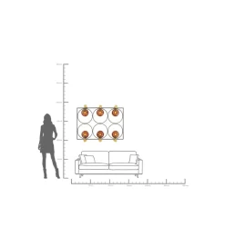 KDesign Lampa ścienna BALANCE CIRCLE 96 x 122 cm