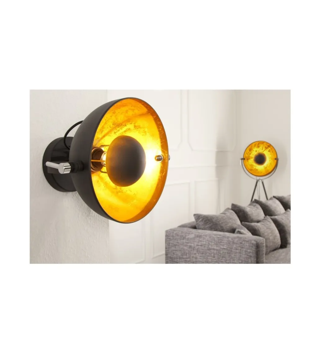 Invicta Interior Lampa ścienna Studio czarno złota