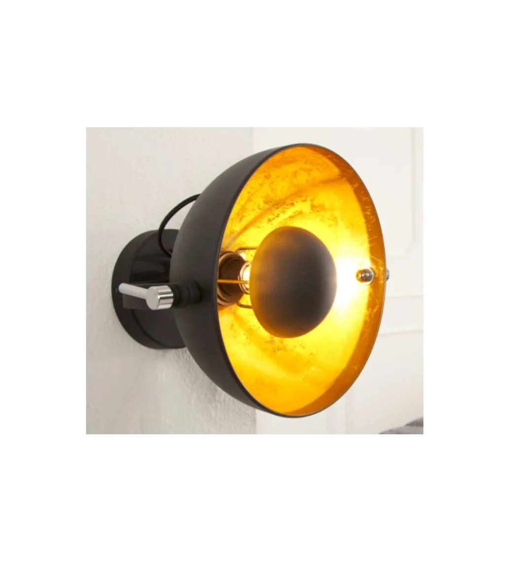 Invicta Interior Lampa ścienna Studio czarno złota