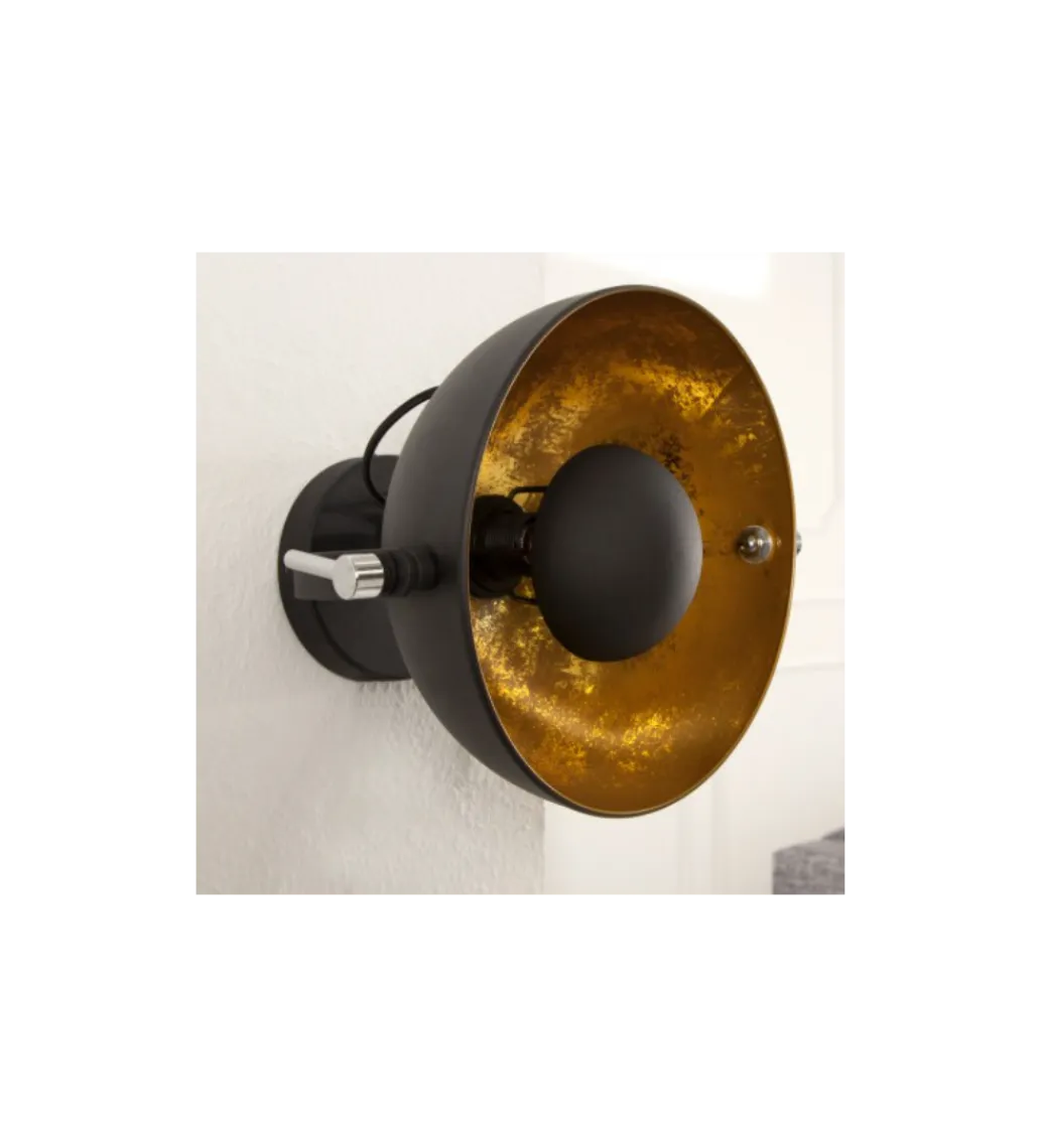 Invicta Interior Lampa ścienna Studio czarno złota