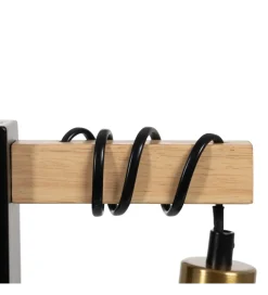Zona-Design Lampa ścienna VITES 52 cm czarna naturalna