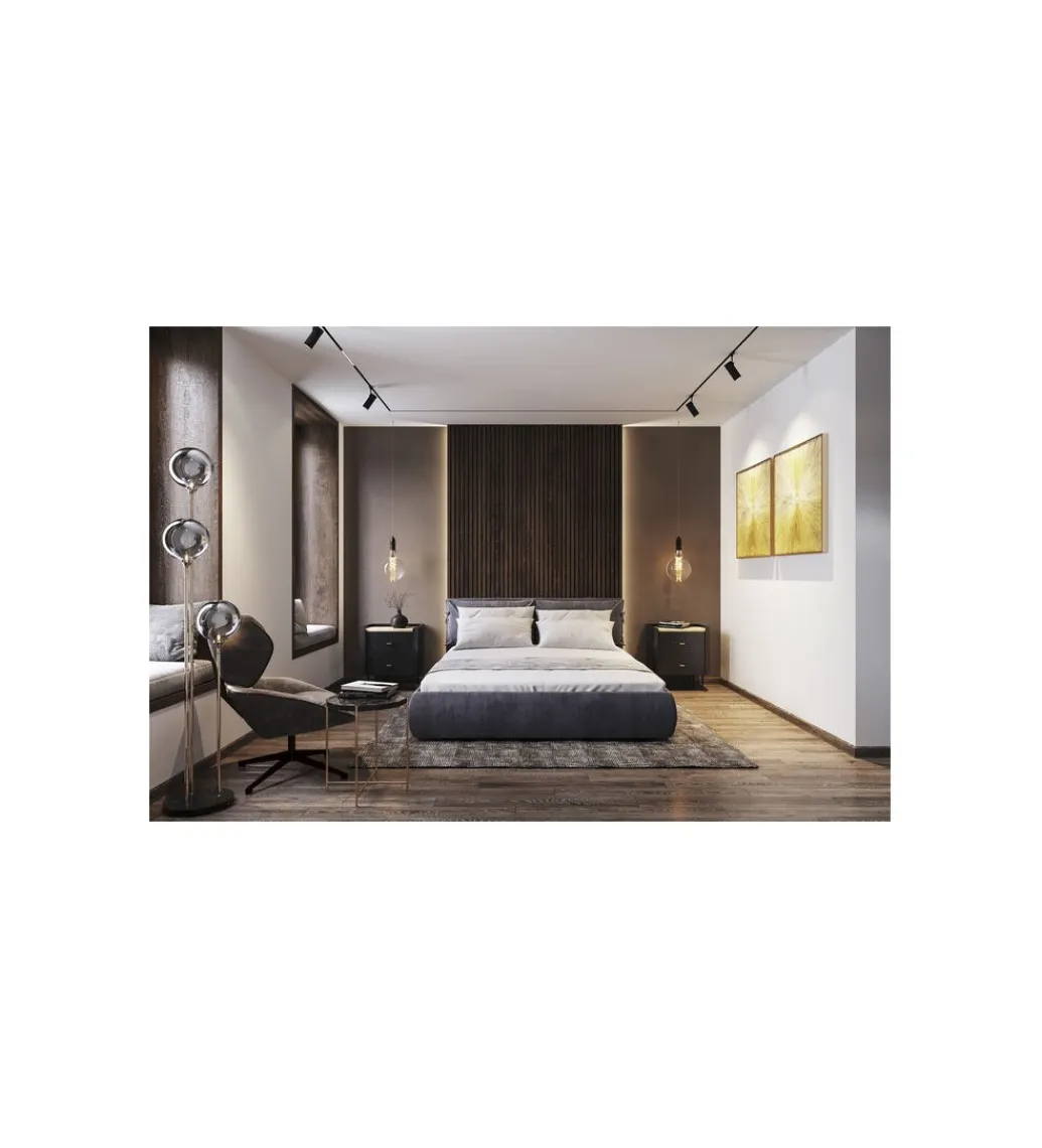 KDesign Lampa podłogowa Al capone tre 176 cm złota
