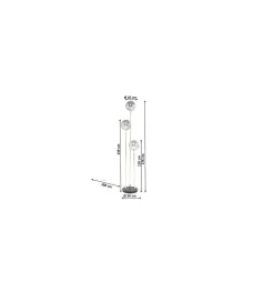 KDesign Lampa podłogowa Al capone tre 176 cm złota