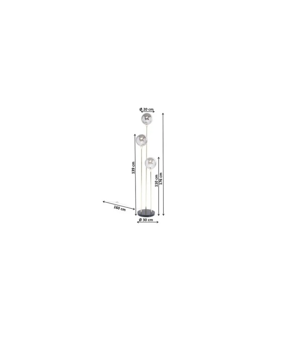 KDesign Lampa podłogowa Al capone tre 176 cm złota