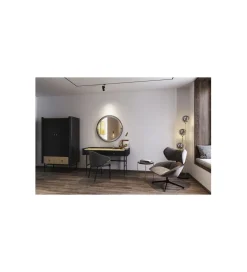 KDesign Lampa podłogowa Al capone tre 176 cm złota