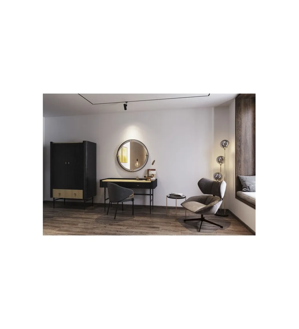 KDesign Lampa podłogowa Al capone tre 176 cm złota