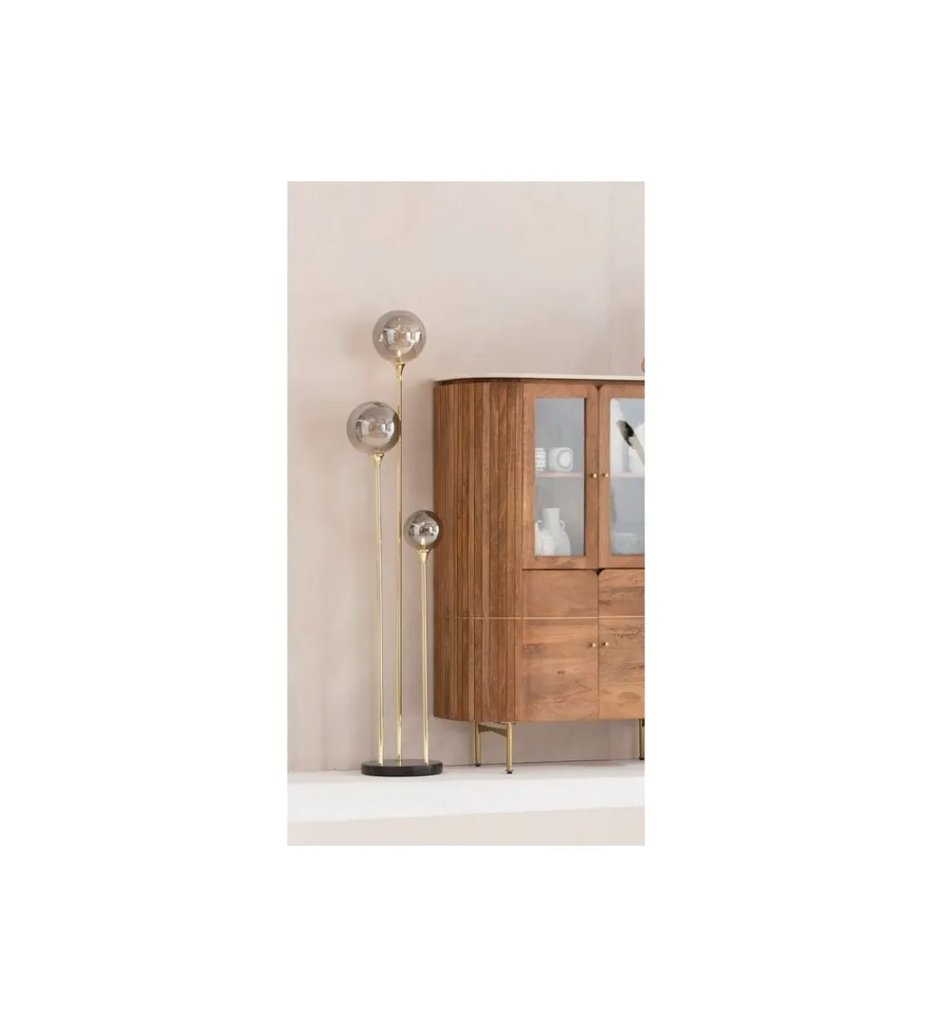 KDesign Lampa podłogowa Al capone tre 176 cm złota