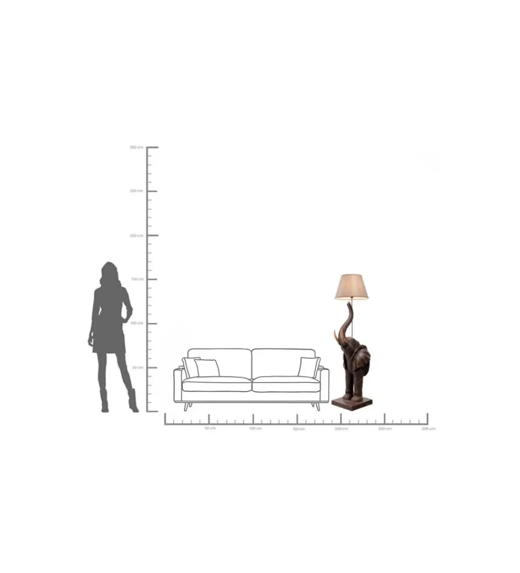 KDesign Lampa podłogowa ANIMAL ELEPHANT 154 cm
