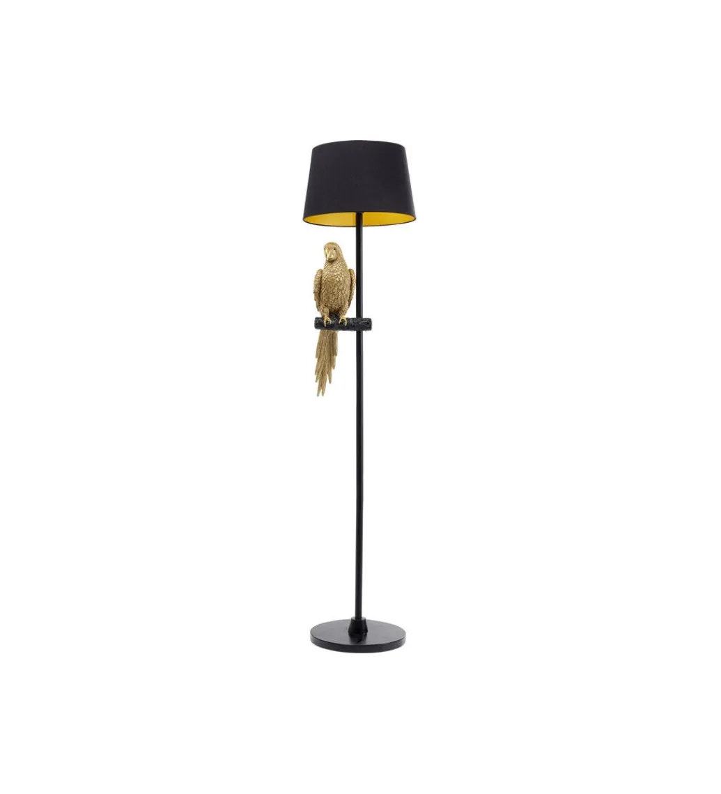 KDesign Lampa podłogowa ANIMAL PARROT 176 cm złota