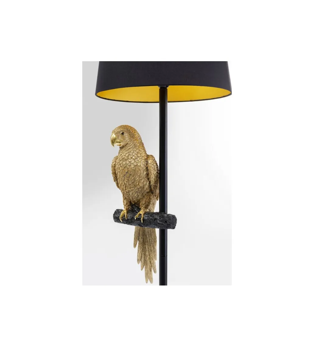 KDesign Lampa podłogowa ANIMAL PARROT 176 cm złota