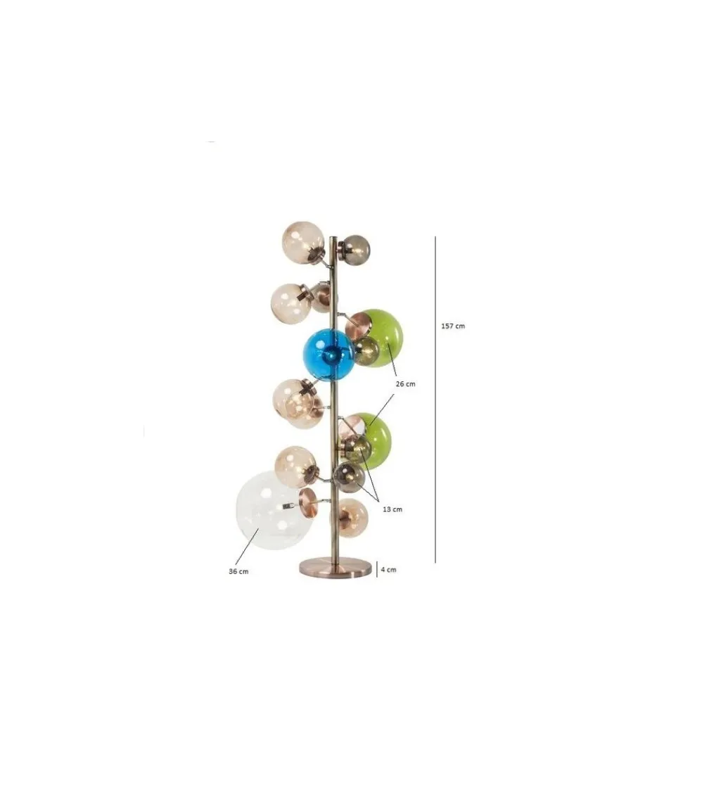 KDesign Lampa podłogowa Ballone 160 cm wielokolorowa