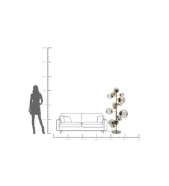 KDesign Lampa podłogowa BALLOON 160 cm smoke