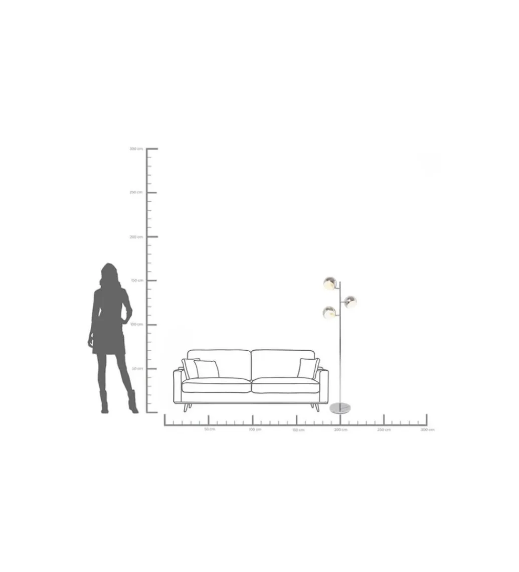 KDesign Lampa podłogowa CALOTTA chromowana