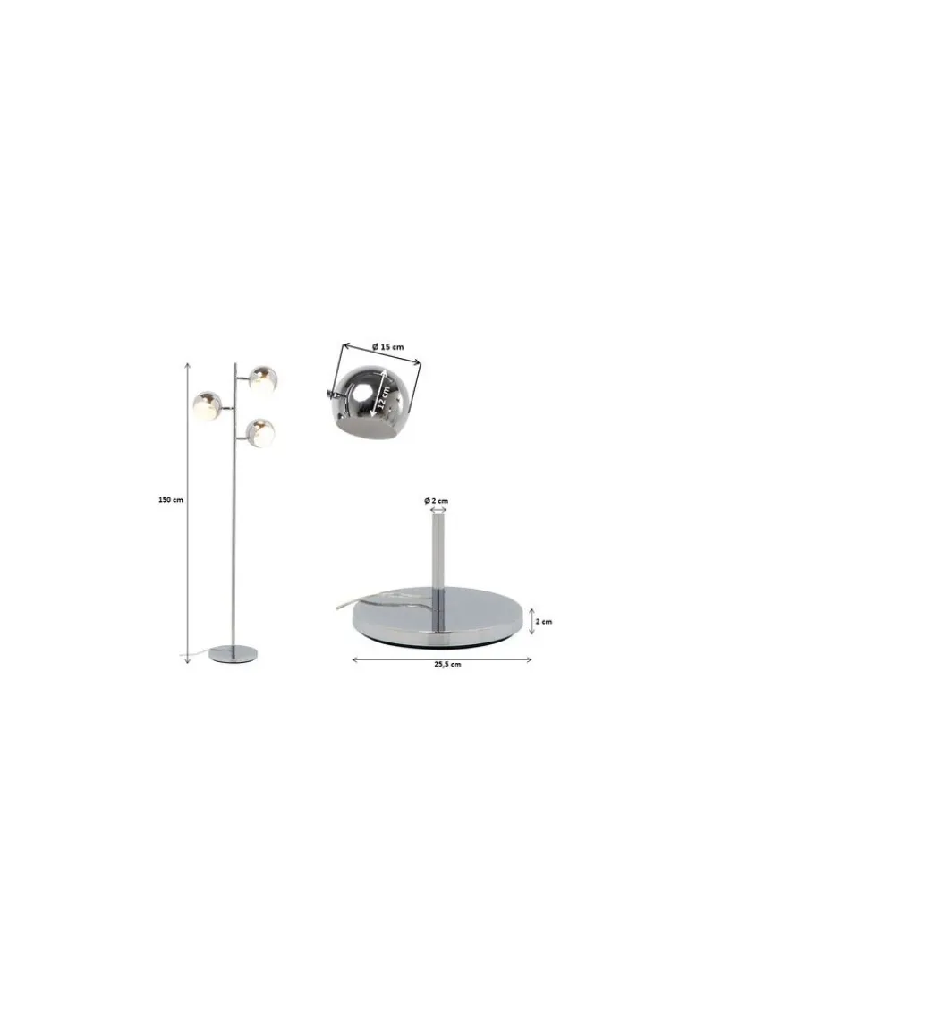 KDesign Lampa podłogowa CALOTTA chromowana
